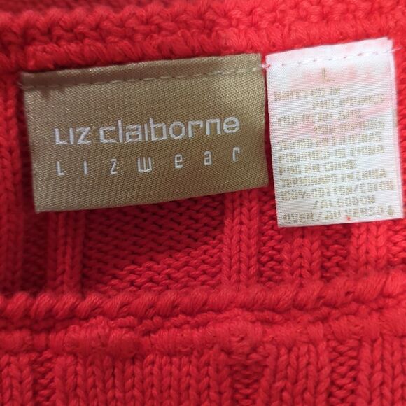 Large chunky cable knit sweater Liz Claiborne - Picture 4 of 4